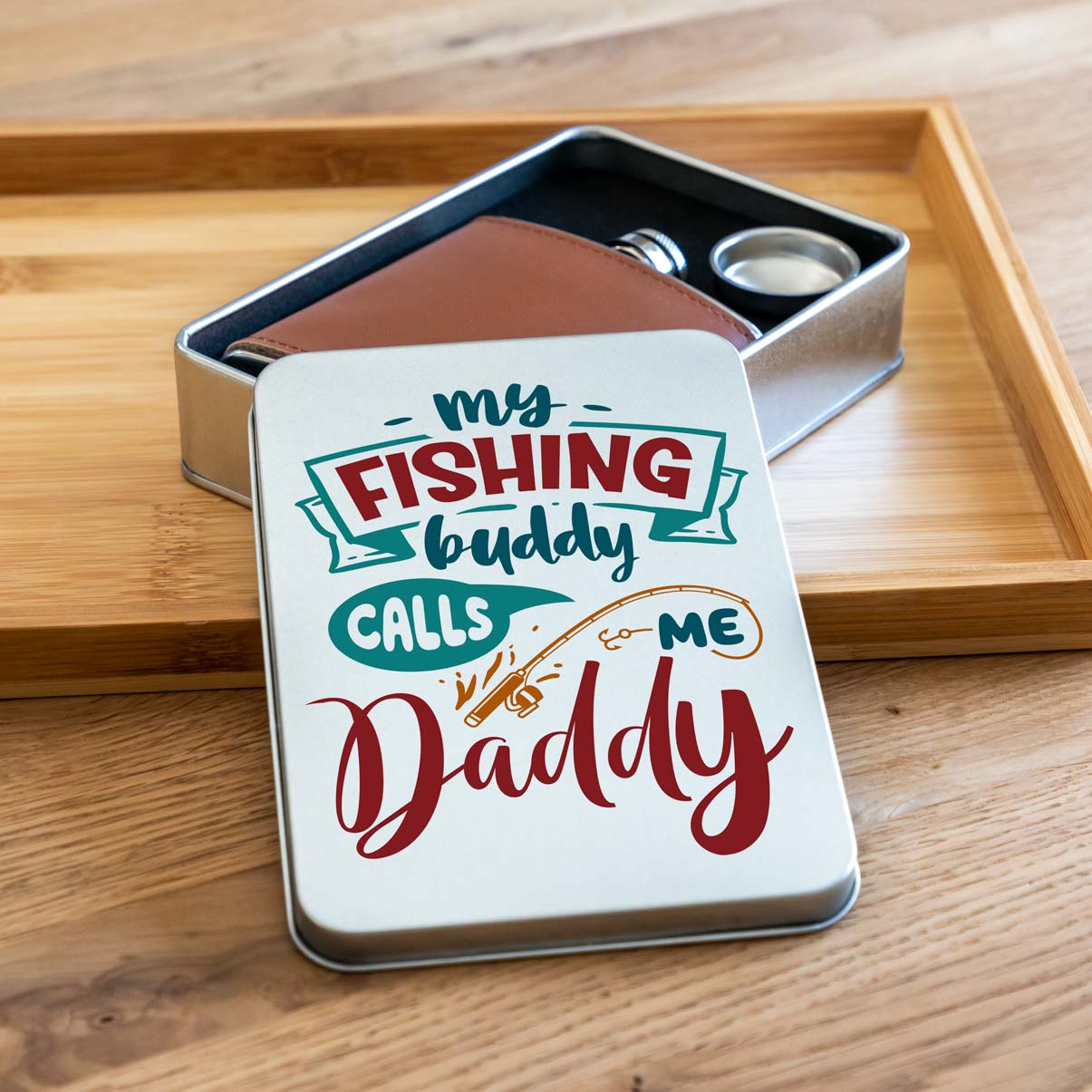 Personalised Hip Flask My Fishing Buddy
