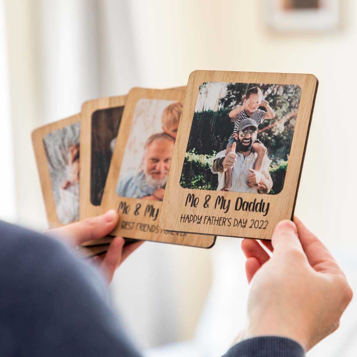 Personalised Photo Magnets Wood