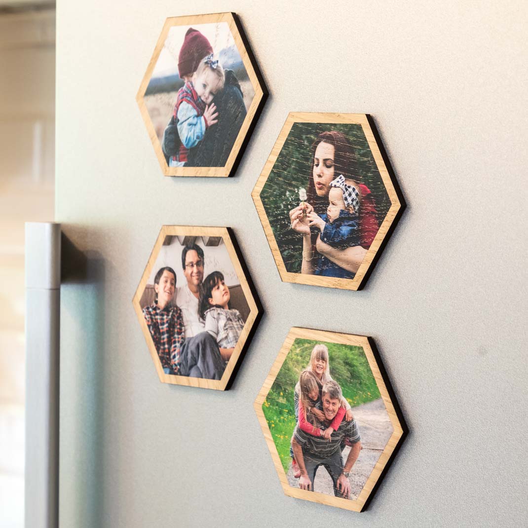 Personalised Hexagon Photo Magnet