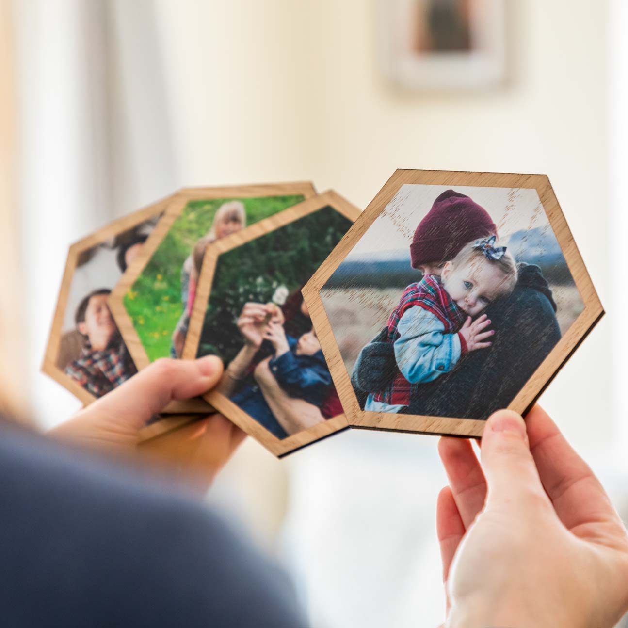 Personalised Hexagon Photo Magnet