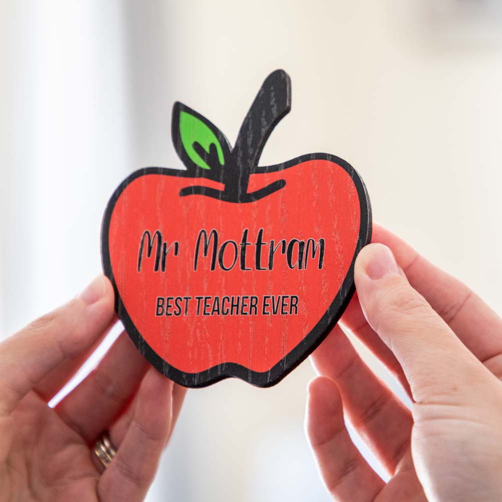 Personalised Best Teacher Apple Magnet