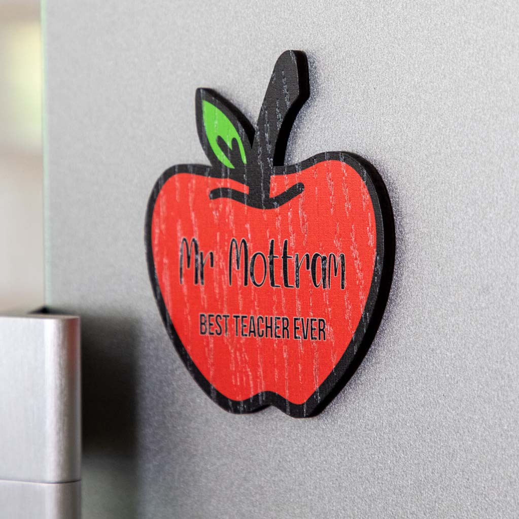 Personalised Best Teacher Apple Magnet