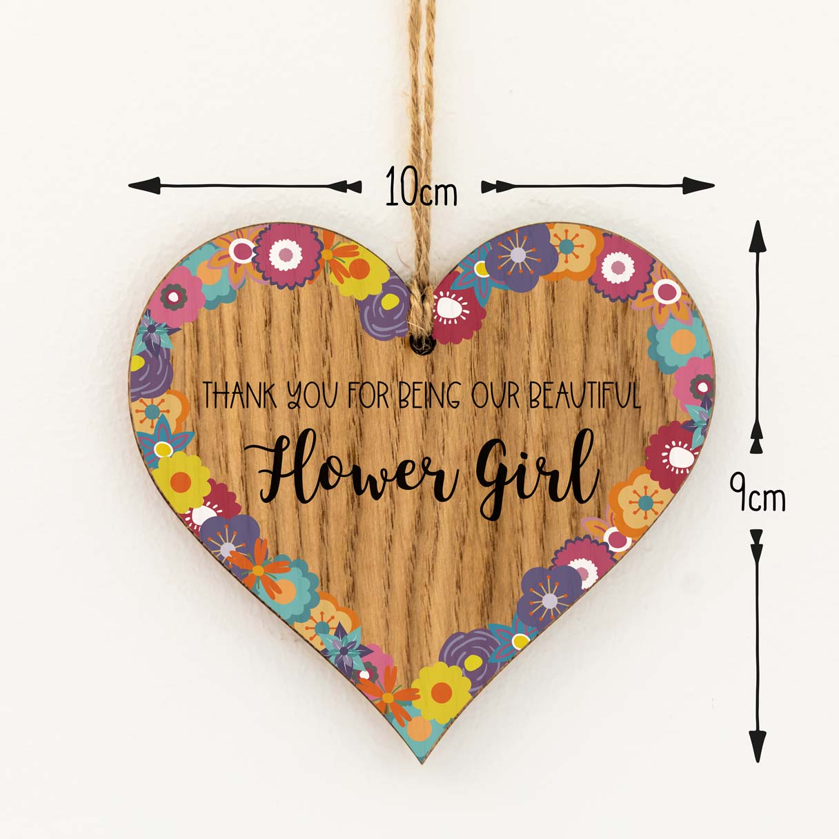 Thank You For Being Our Beautiful Flower Girl Heart Sign