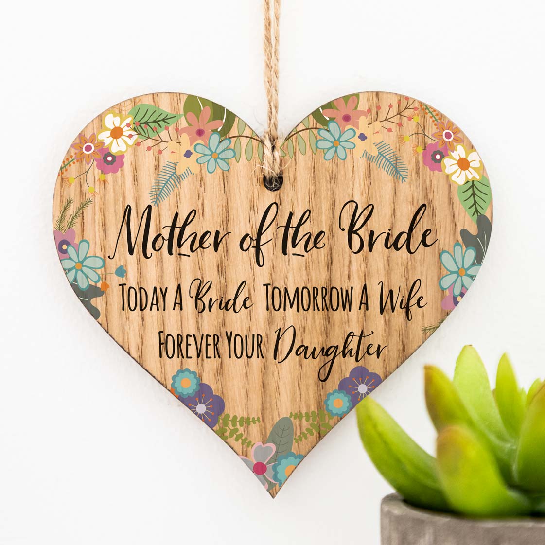 Mother of The Bride Gift Heart Sign