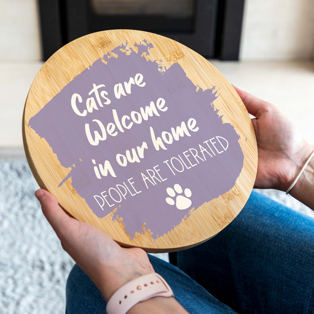 Dogs or Cats Are Welcome In Our Home People Are Tolerated Sign