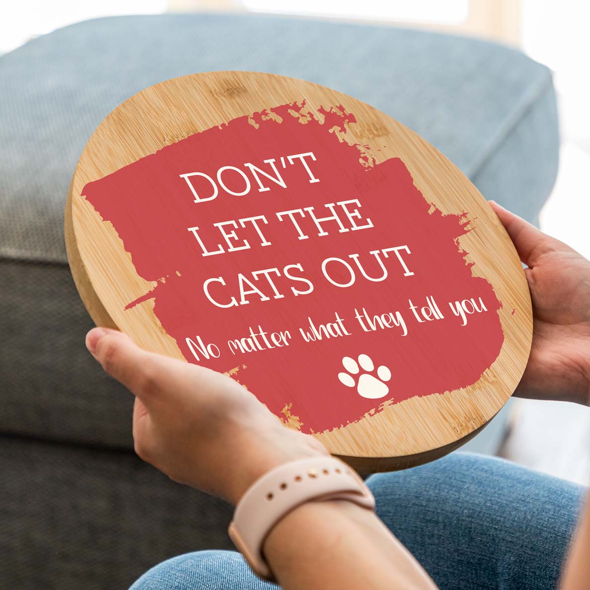 Personalised Don't Let The Cats or Dogs Out Sign