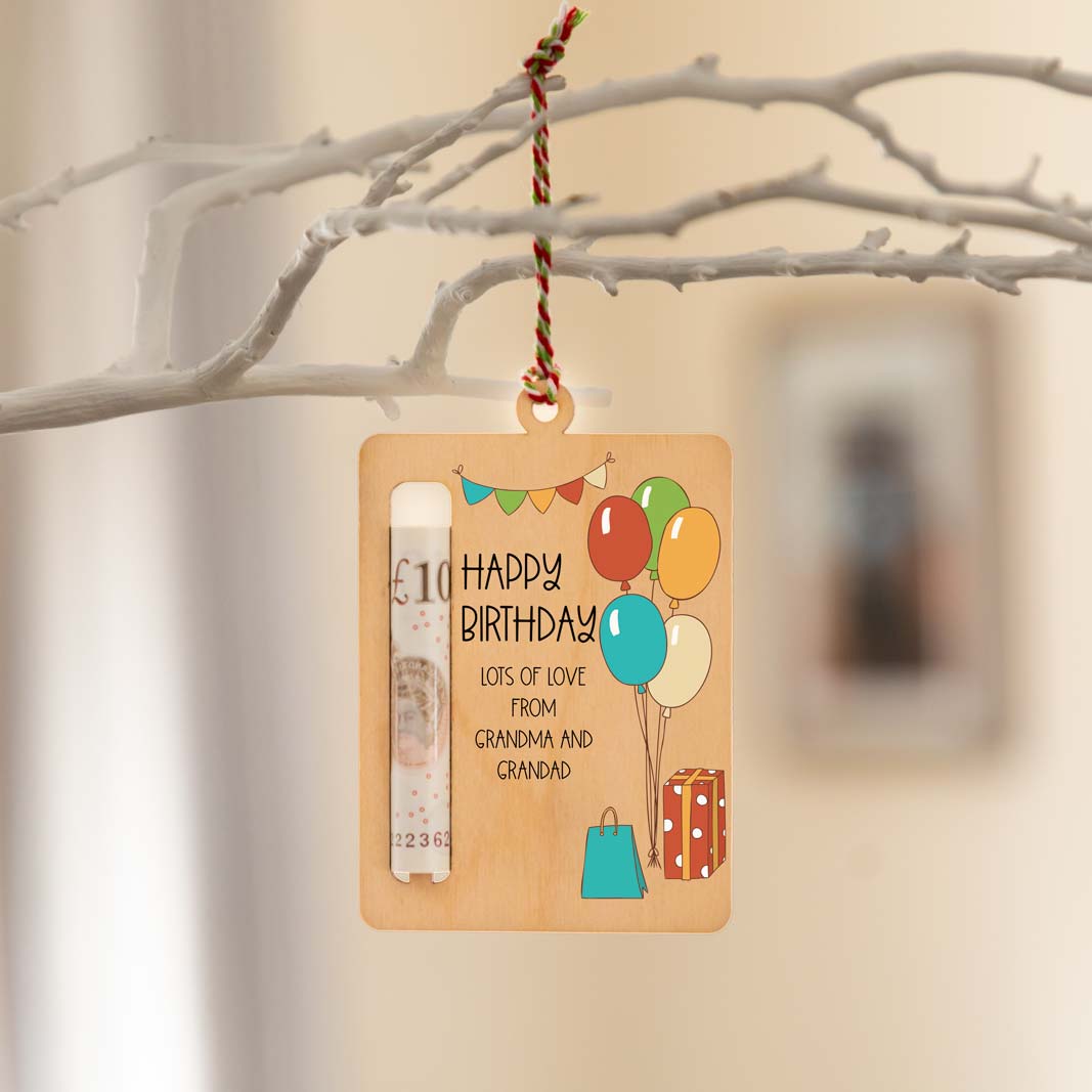 Personalised Happy Birthday Money Holder Gift