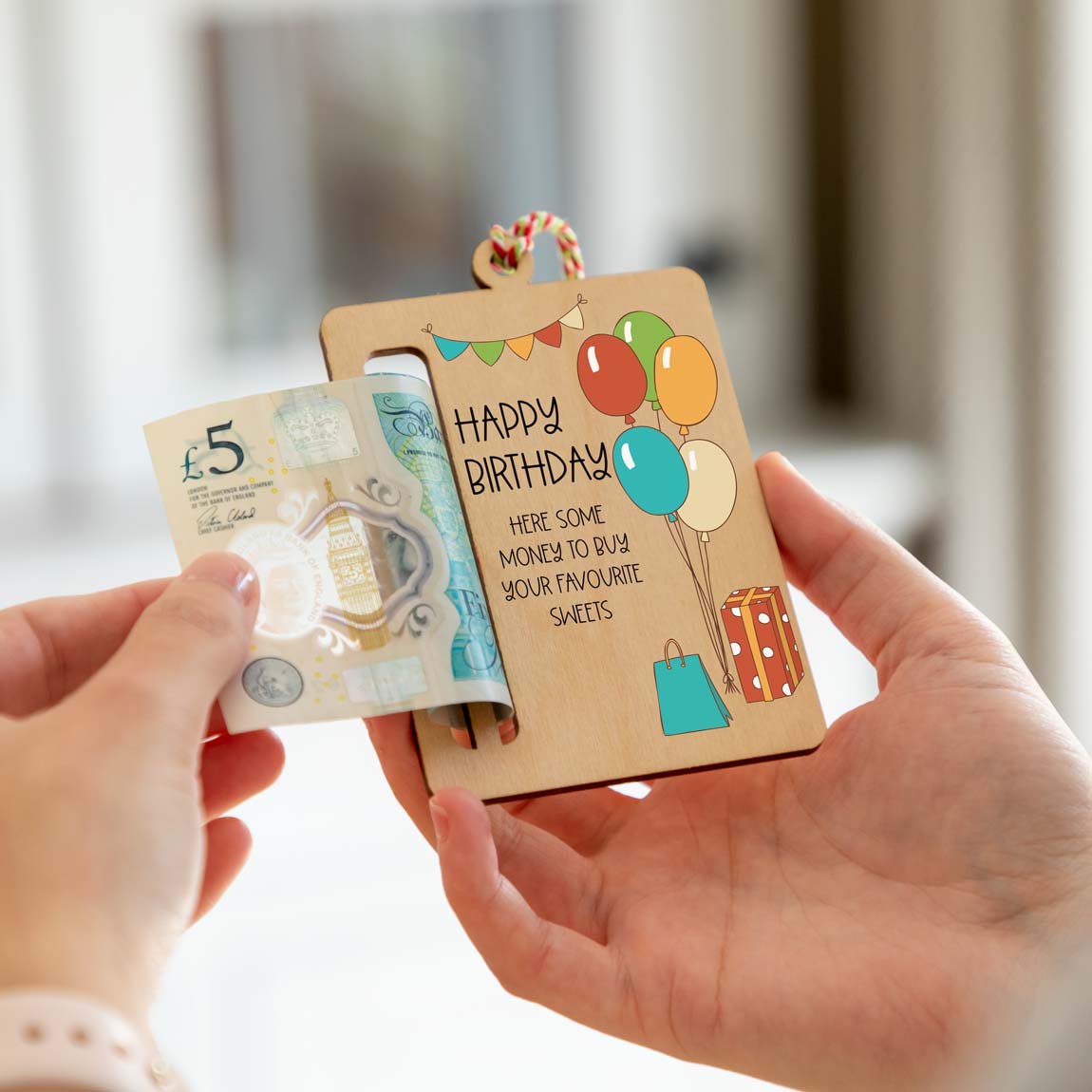 Personalised Happy Birthday Money Holder Gift
