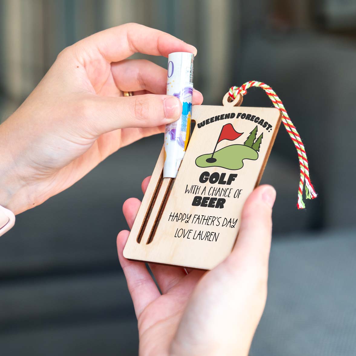 Personalised Golf Money Holder Gift