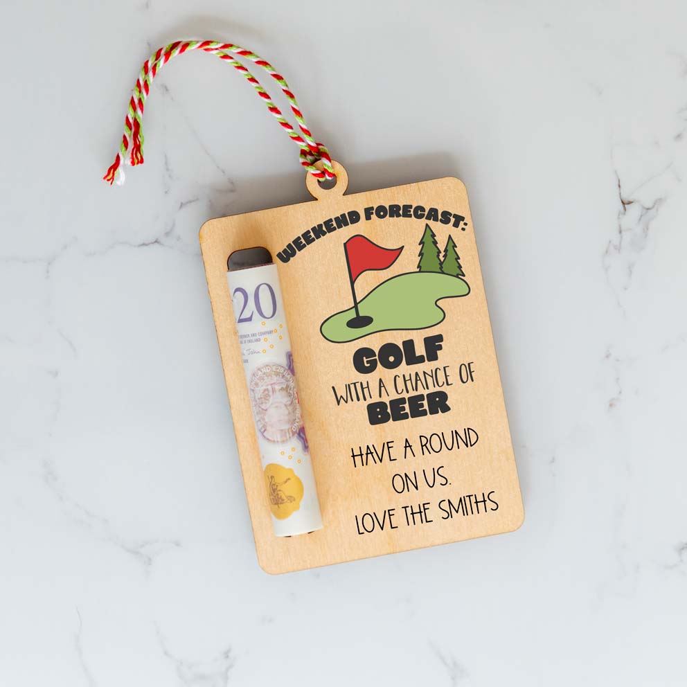 Personalised Golf Money Holder Gift