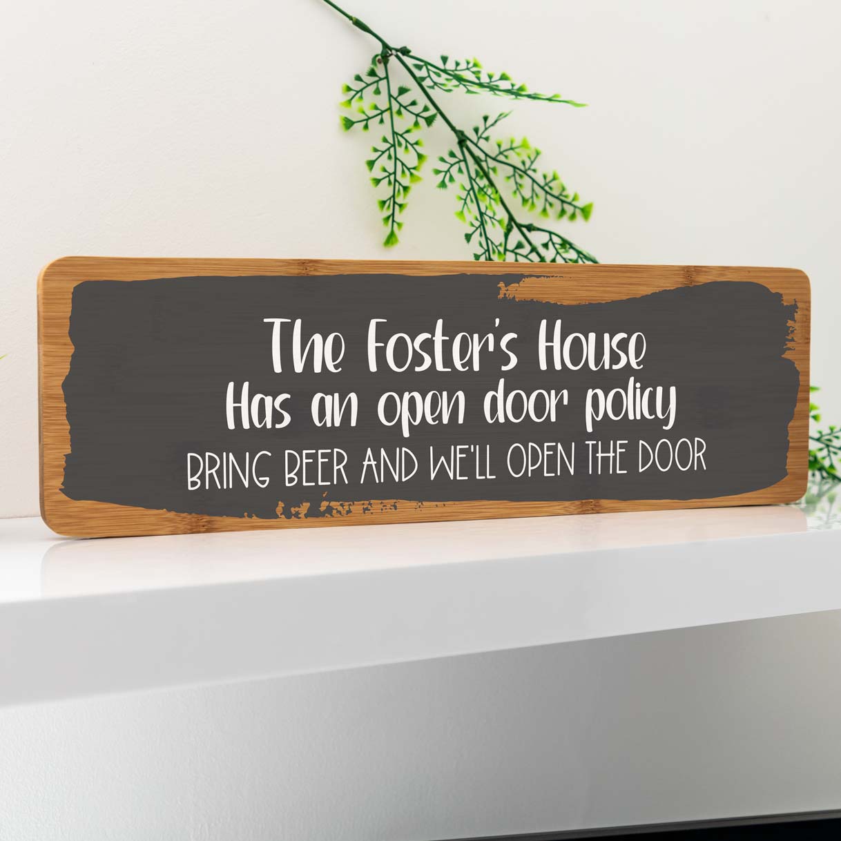 Personalised Open Door Policy Sign