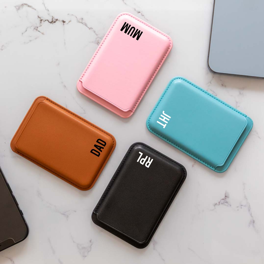 Personalised MagSafe Wallet For iPhone Monogram