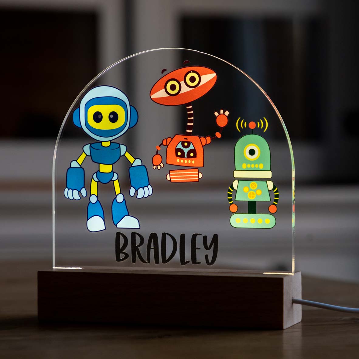 Personalised Robot Night Light