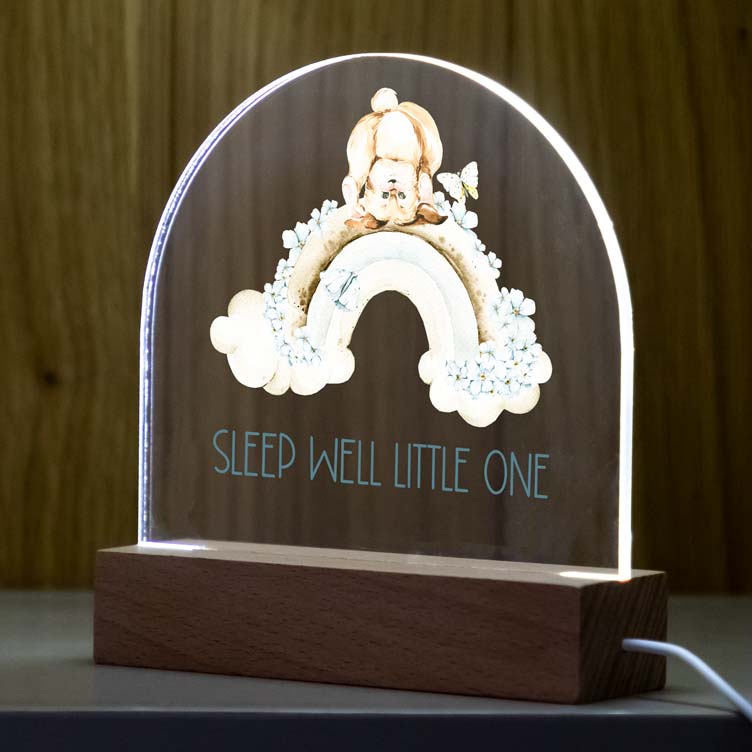 Personalised Bunny Rabbit Rainbow Night Light