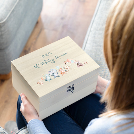 Personalised 1st Birthday Memories Keepsake Box