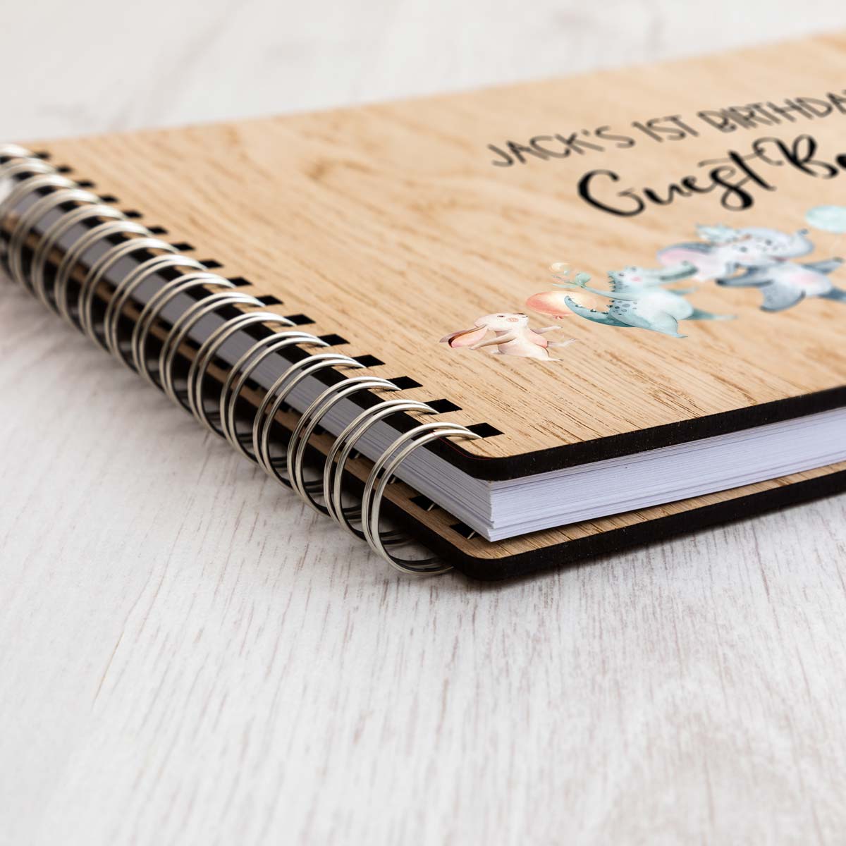 Close up of guest book