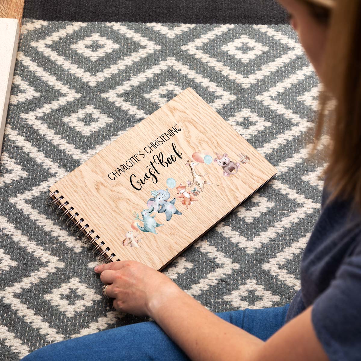 Personalised guest book for Christening