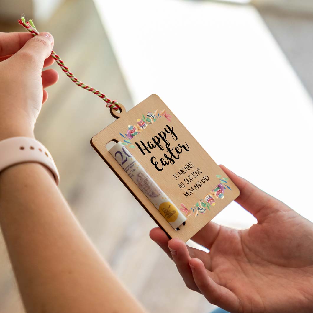 Personalised Happy Easter Money Gift Holder