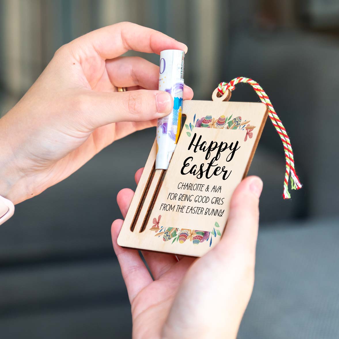 Personalised Happy Easter Money Gift Holder