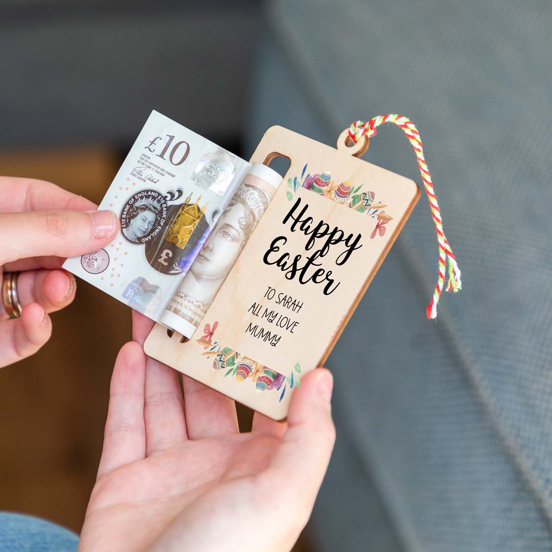 Personalised Happy Easter Money Gift Holder