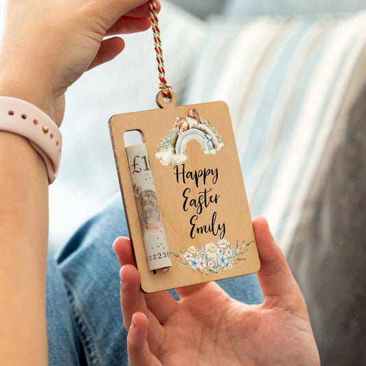 Personalised Easter Bunny Money Gift Holder
