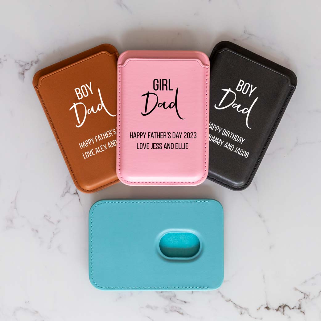Personalised MagSafe Wallet Girl Dad or Boy Dad
