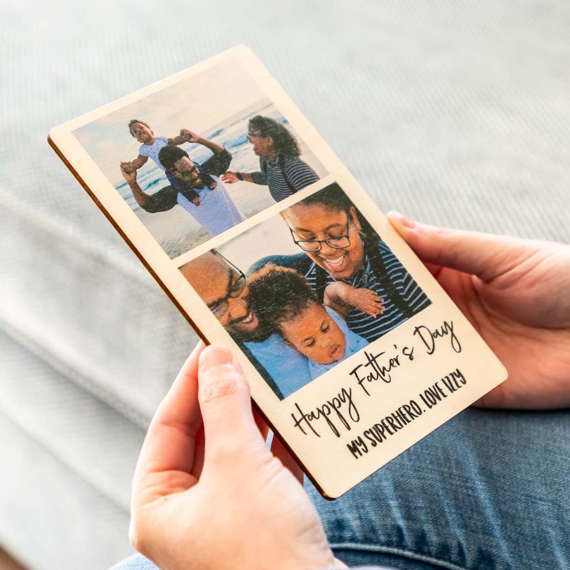 Personalised Photo Magnet With Two Images
