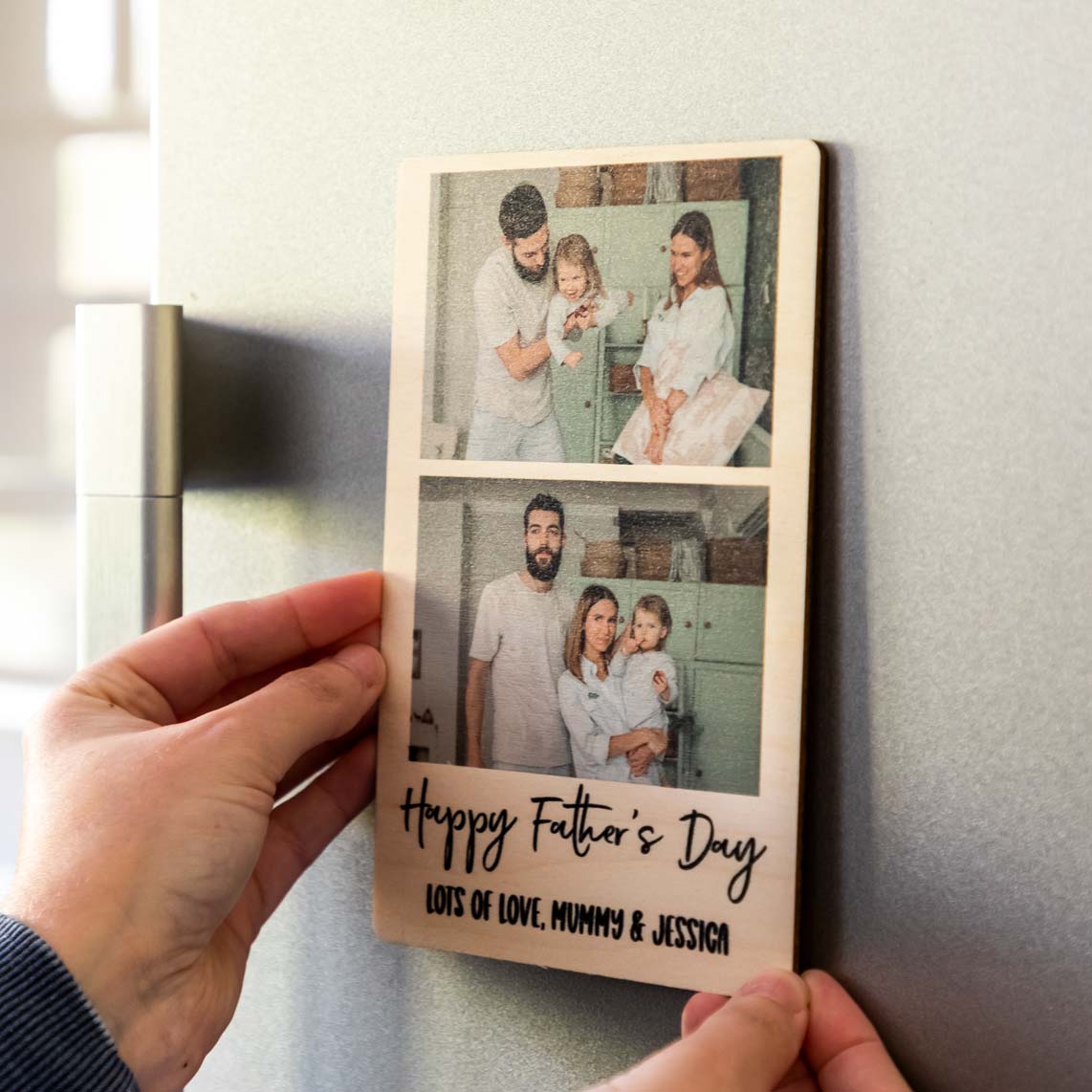 Personalised Photo Magnet With Two Images