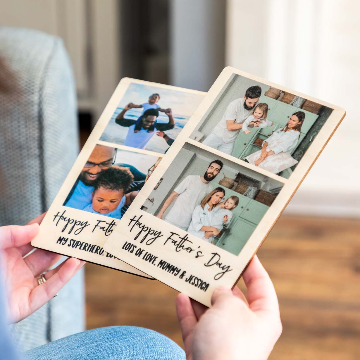 Personalised Photo Magnet With Two Images