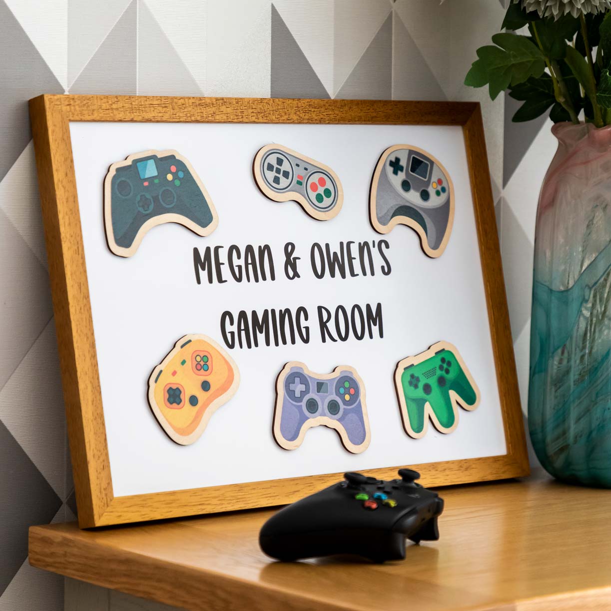 Personalised Gaming Controller Framed Print Gift