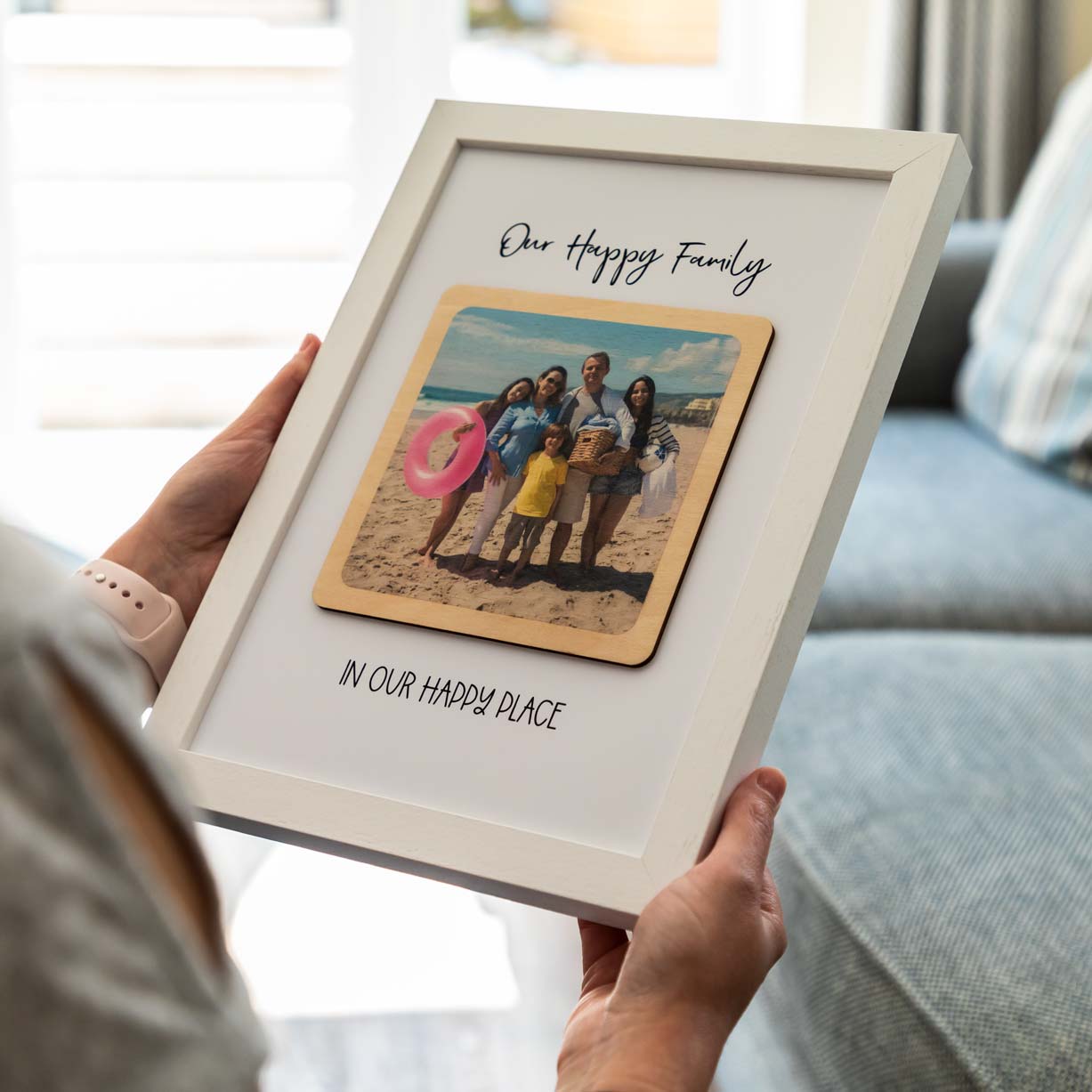 Personalised Wood Photo Framed Print Gift