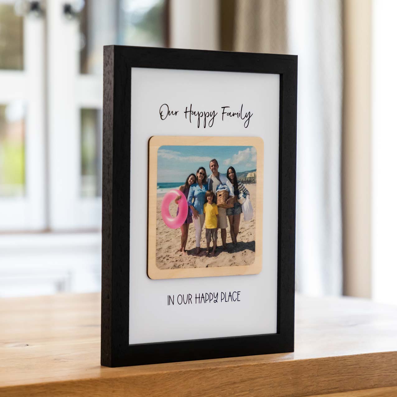 Personalised Wood Photo Framed Print Gift