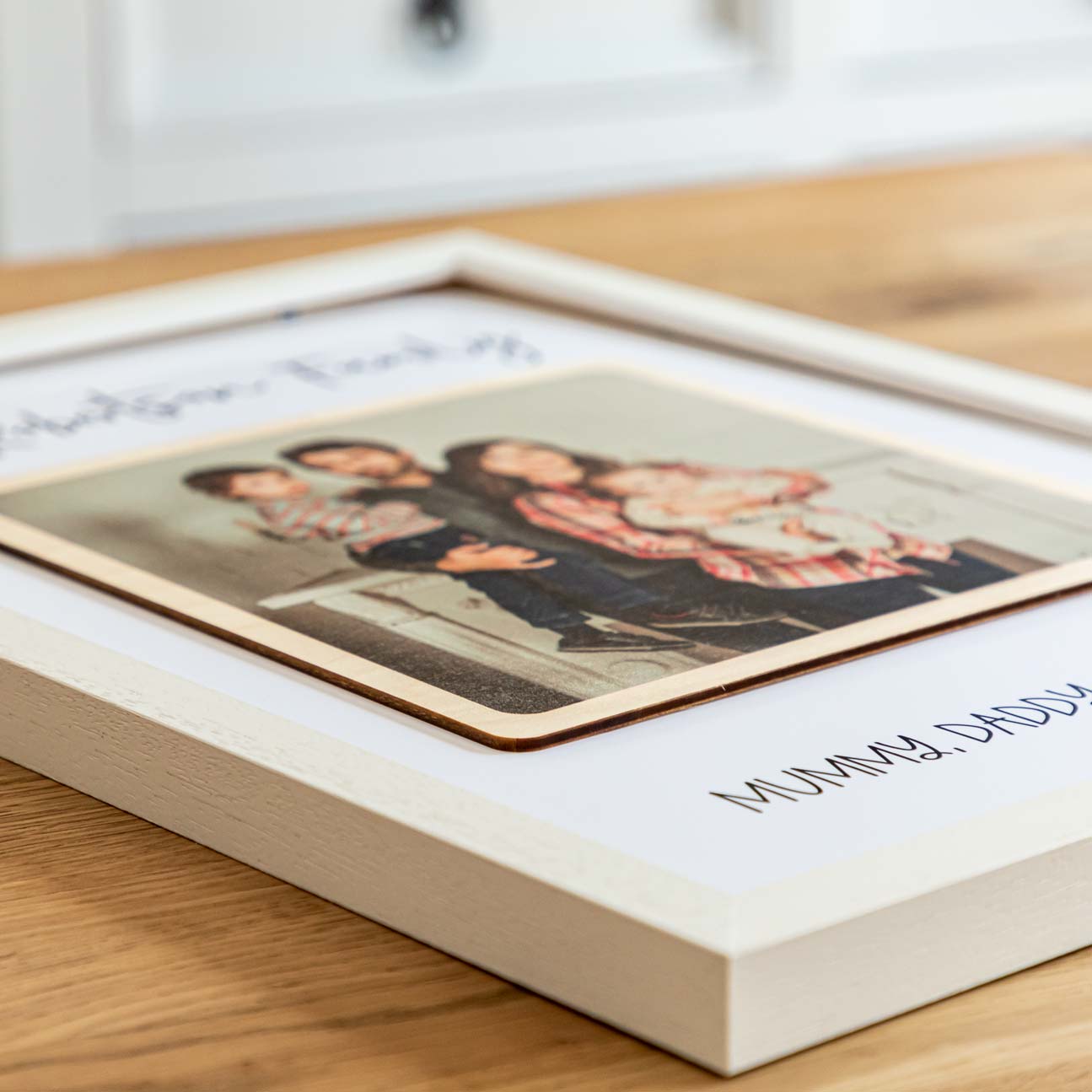 Personalised Wood Photo Framed Print Gift