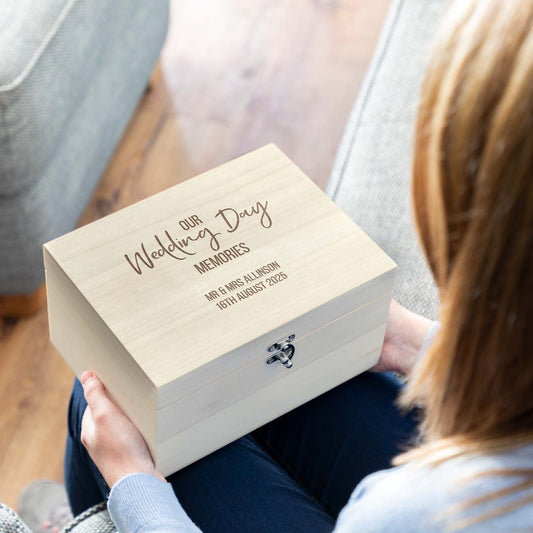 Personalised Our Wedding Day Memories Keepsake Box