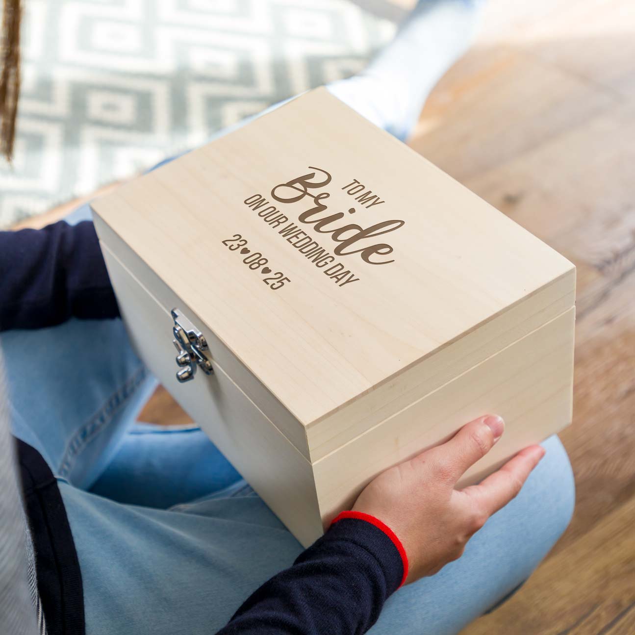 Personalised To My Bride or Groom On Our Wedding Day Keepsake Box