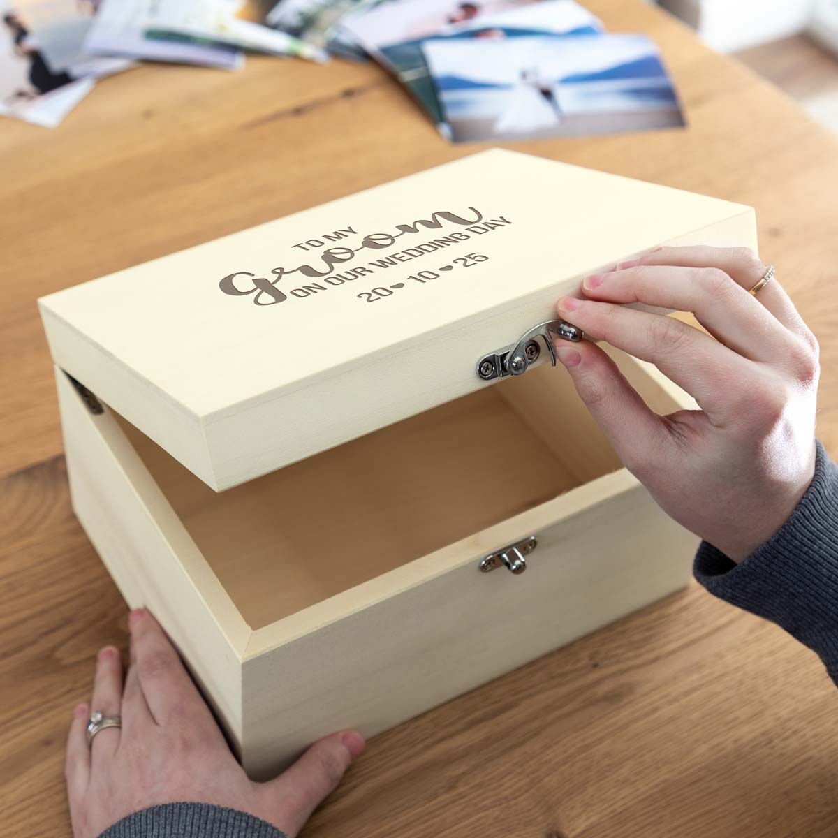 Personalised To My Bride or Groom On Our Wedding Day Keepsake Box