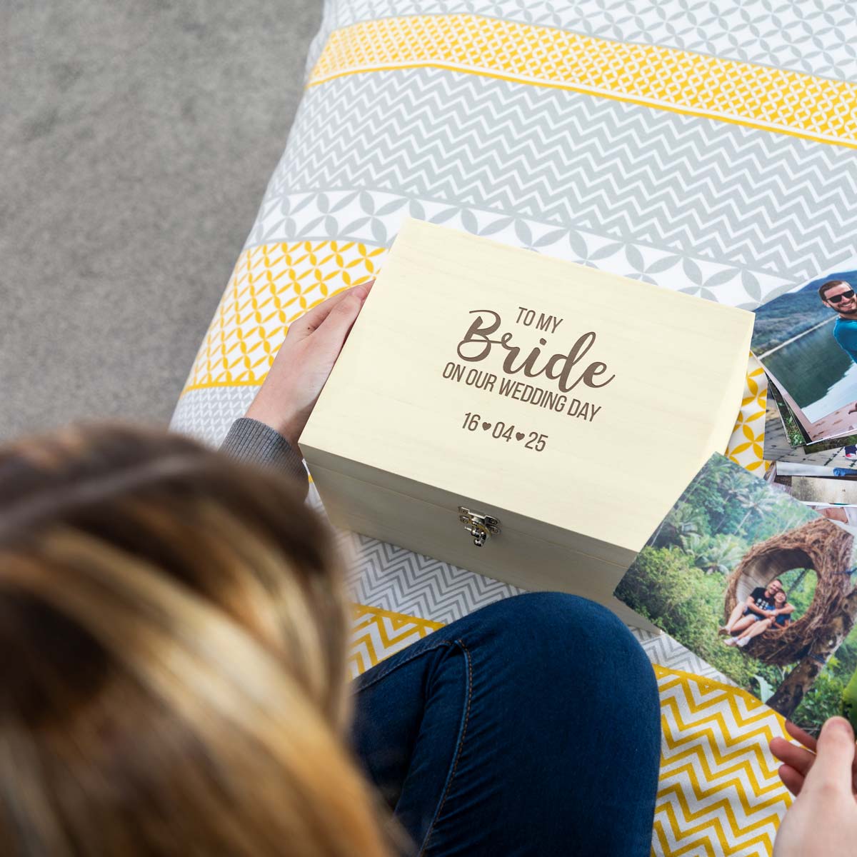 Personalised To My Bride or Groom On Our Wedding Day Keepsake Box