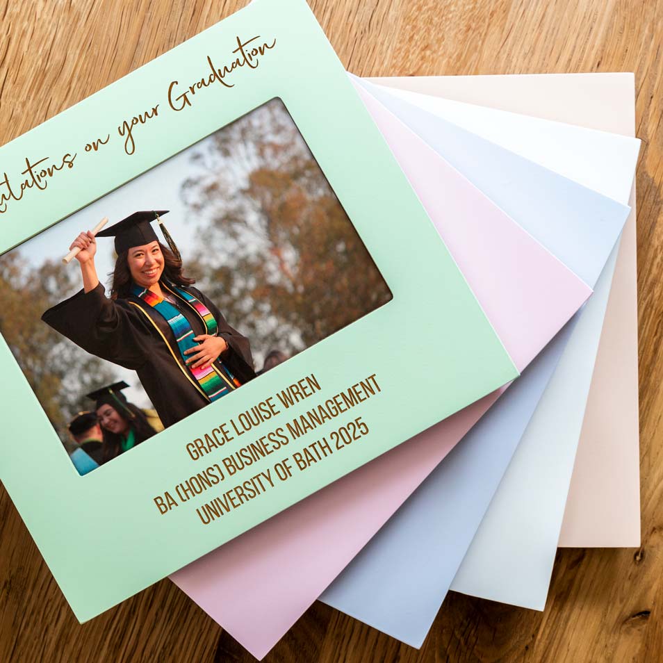 Personalised Graduation Pastel Photo Frame Gift For Graduate