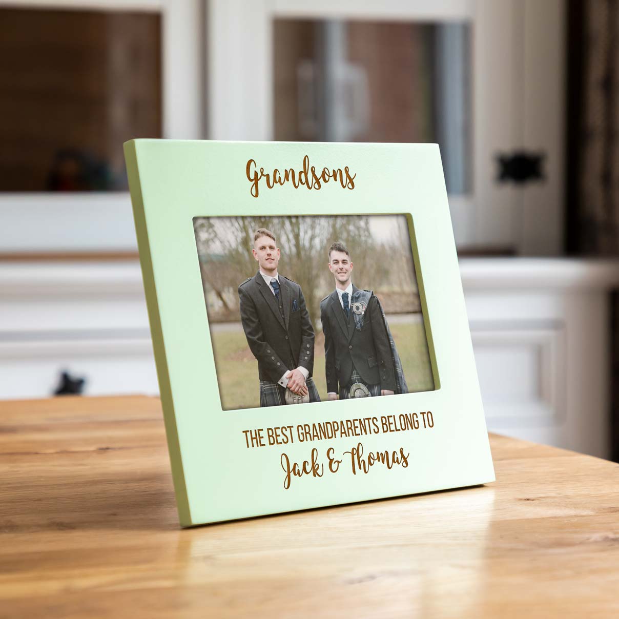Personalised Grandchildren Pastel Photo Frame Gift For Grandparents