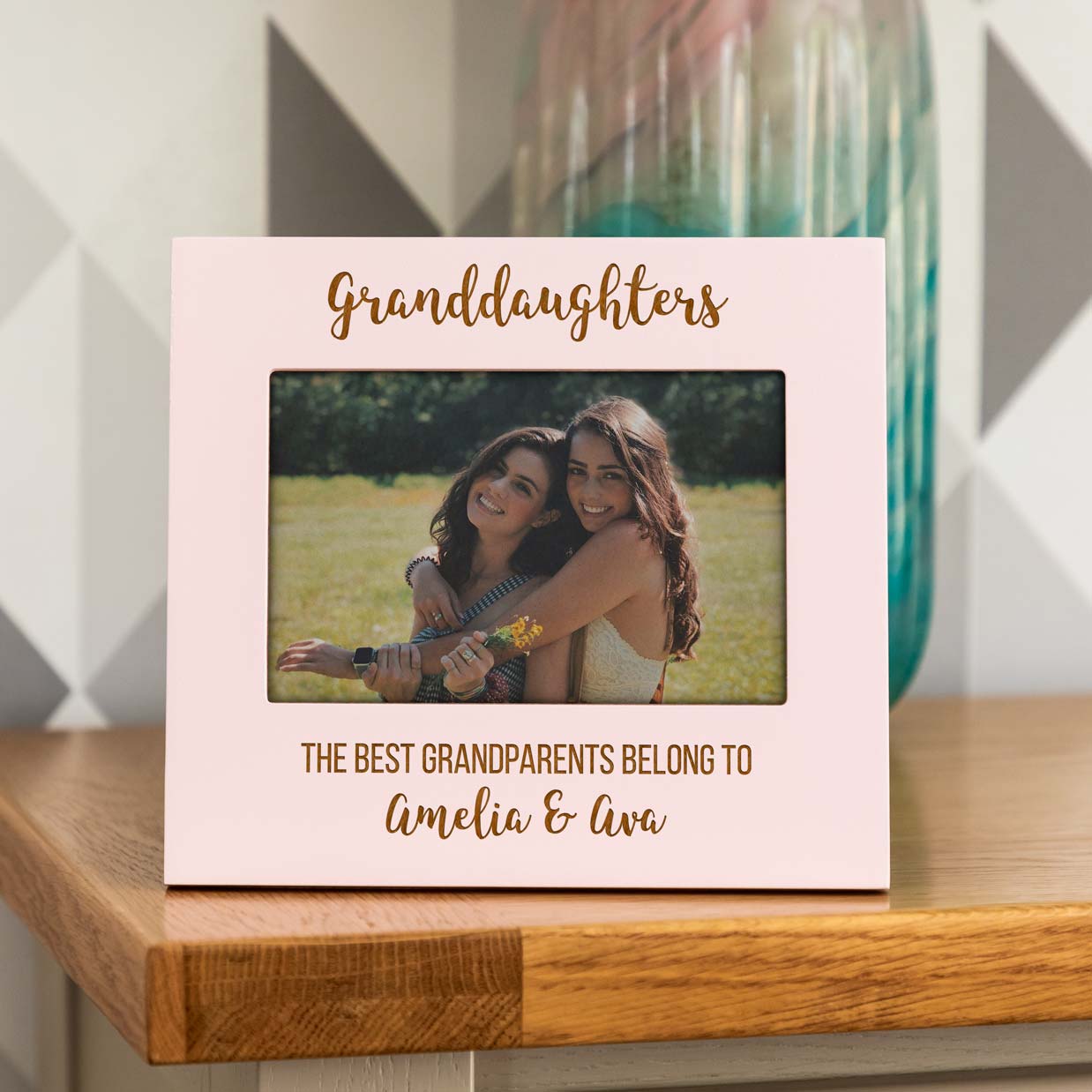 Personalised Grandchildren Pastel Photo Frame Gift For Grandparents