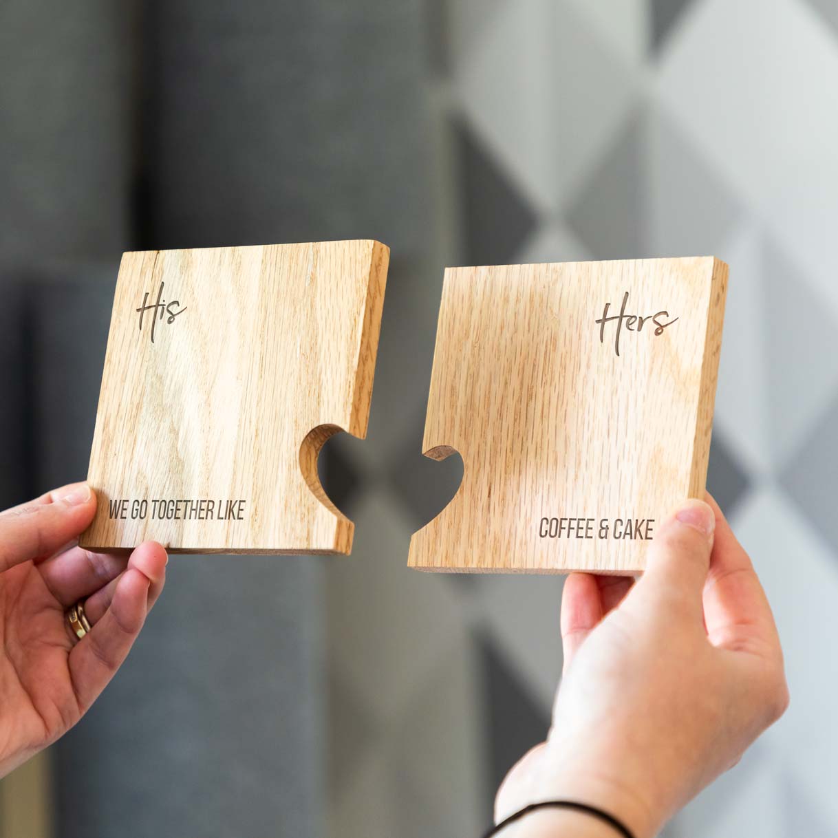 Personalised Coasters Set Of Two We Go Together Like Gift