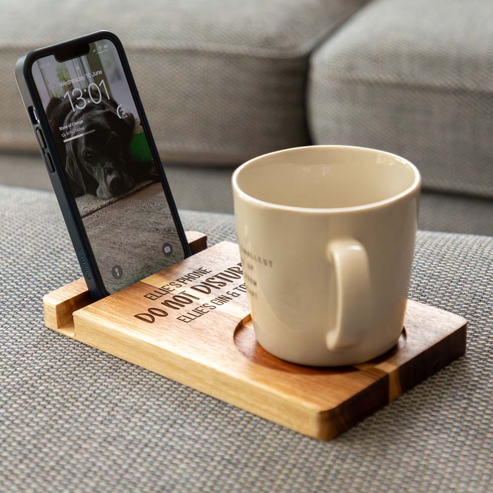 Personalised Sofa Coaster Phone Stand Do Not Disturb