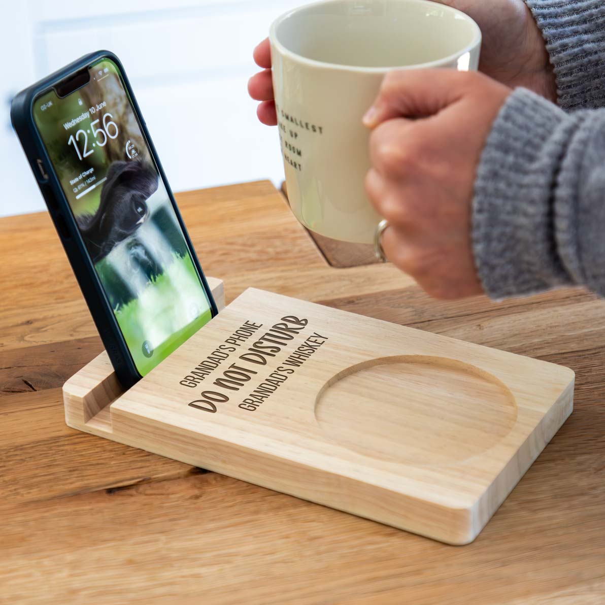 Personalised Sofa Coaster Phone Stand Do Not Disturb