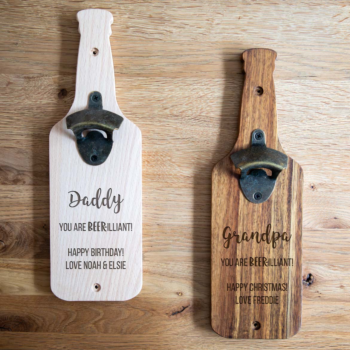 Personalised Wall Mounted Bottle Opener Gift For Him You Are Beer-illiant