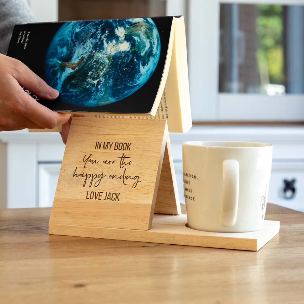 Personalised Book Stand and Coaster In My Book Gift
