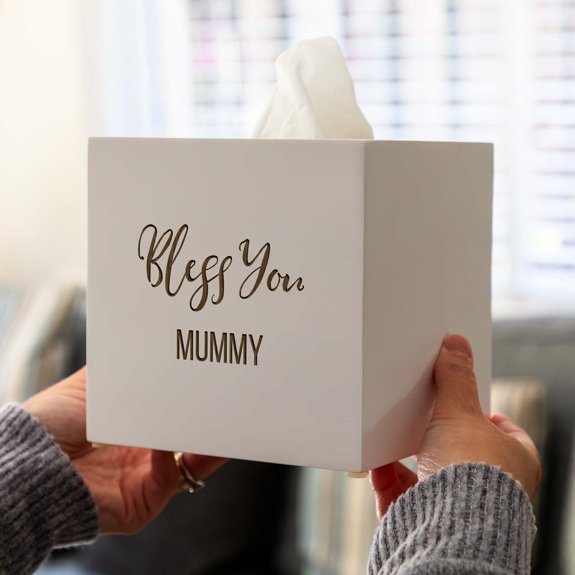 Personalised Tissue Box Holder Bless You
