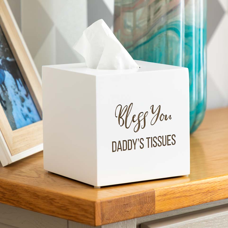 Personalised Tissue Box Holder Bless You