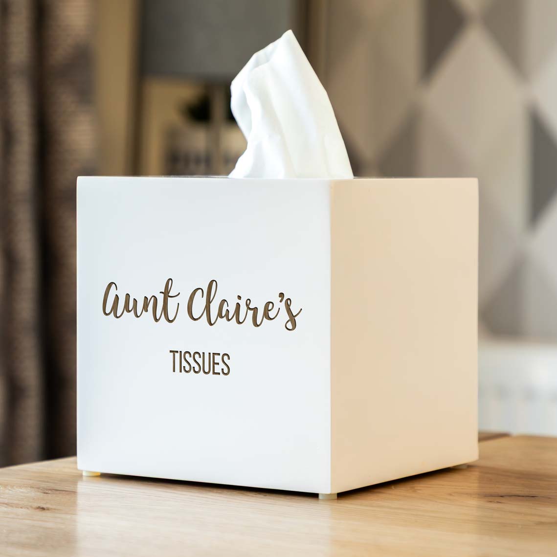 Personalised Tissue Box Holder