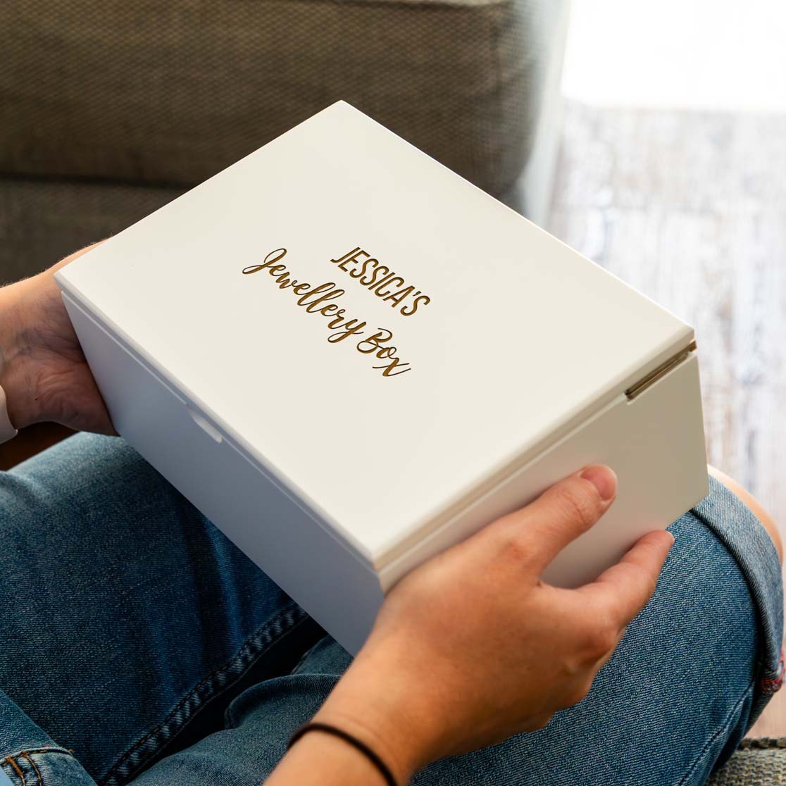 Personalised Jewellery Box With Lift Out Tray