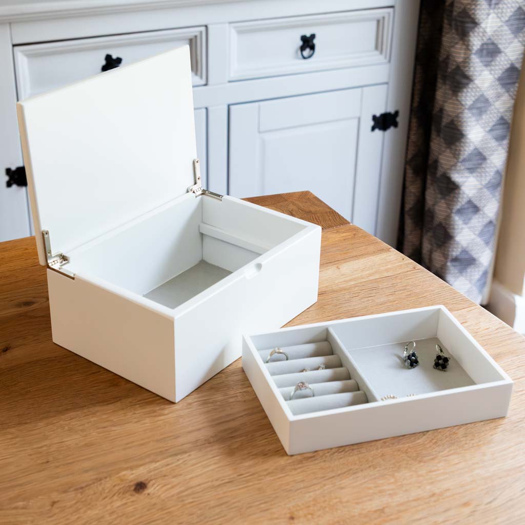 Personalised Jewellery Box With Lift Out Tray